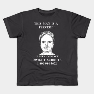 If Seen Contact Dwight Schrute Kids T-Shirt